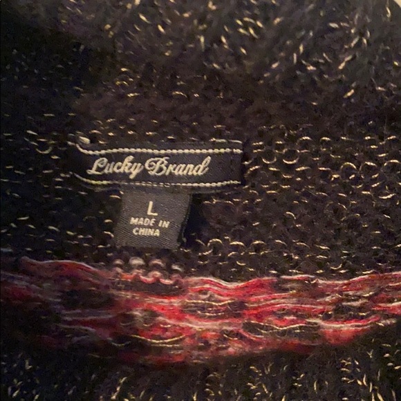 Lucky brand women’s size large loose high neck long sleeve wool sweater top - Picture 3 of 8